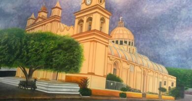 Majestoso templo de Dios, mural creado por el pintor chalateco Carlos Varela Franco.