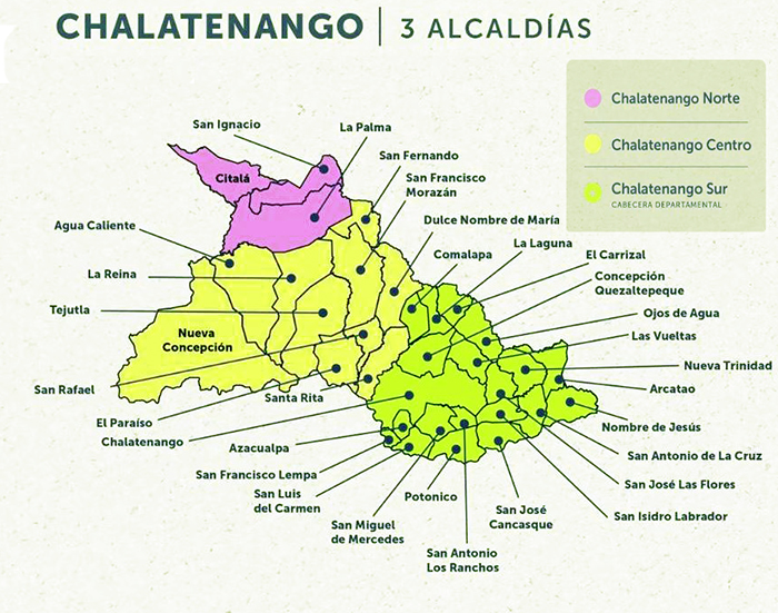 La nueva distribución territorial del departamento de Chalatenango